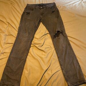 Hollister Black Skinny Jeans Distressed Casual